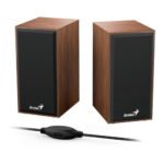 Parlante Genius Sp-hf180 Stéreo Madera C/ Control De Volumen - Imagen 3